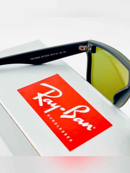 Ray-Ban Blaze Sunglasses RB4388 Blue Shield Mirror Lenses and Black Matte Frame main image 5